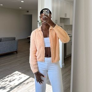 Fuzzy Peach Cardigan